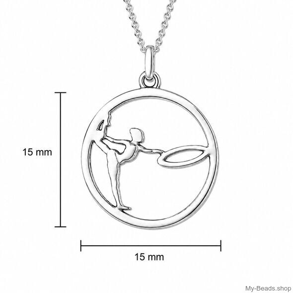 My-Beads hanger zilver Ritmische gymnastiek - hoepel.
Cadeau verjaardag kerstmis gymnaste.