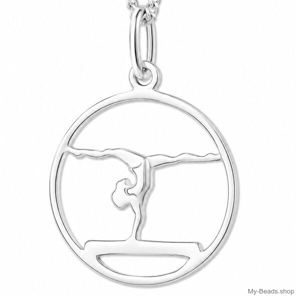 My-Beads - 443 - La Trave. Ciondolo in argento sterling 925 a tema ginnastica artistica.