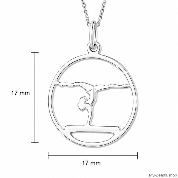 My-Beads ciondolo in argento sterling 925 a tema ginnastica artistica - 443 - La Trave