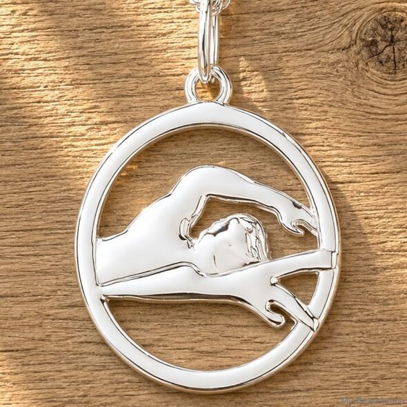 My-Beads - 481 - Nuoto a crawl - Stile libero. Ciondolo in argento sterling 925. Collana/Pendente.