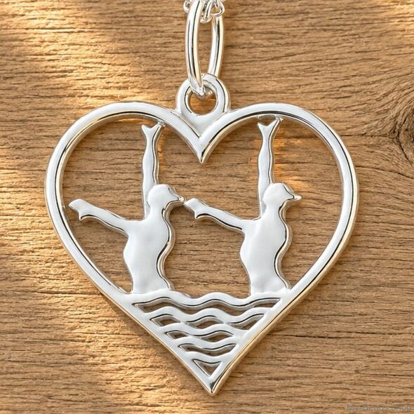My-Beads - 484 - Nuoto artistico. Ciondolo in argento sterling 925 (Sincronizzato).