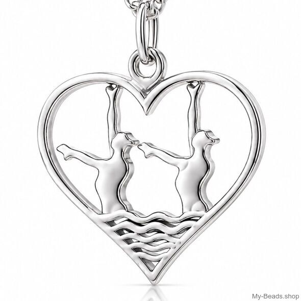 My-Beads - 484 - Nuoto artistico. Ciondolo in argento sterling 925 (Sincronizzato).