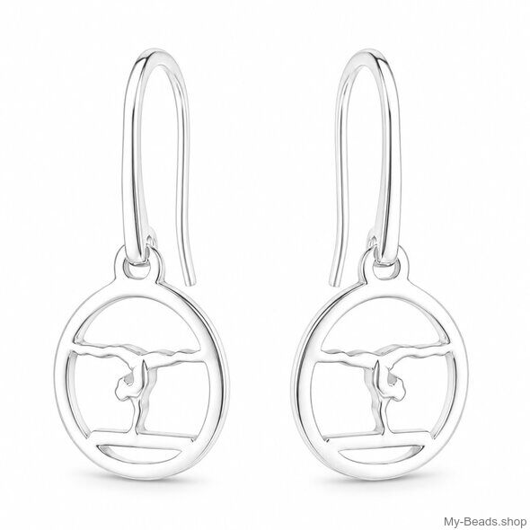 Orecchini ginnastica trave spaccata verticale argento 925 My-Beads 743