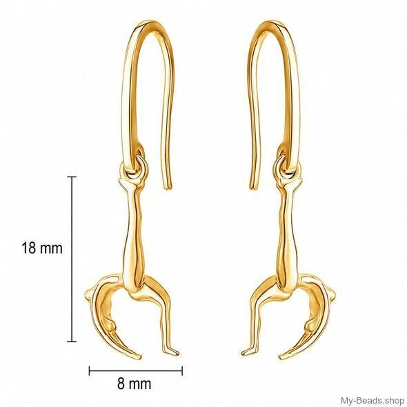 Dimensioni orecchini ginnastica Ponte 3D MB938 da 18 mm