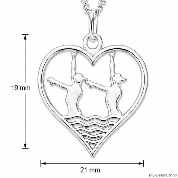 Ciondolo nuoto artistico My-Beads 484 19 x 21 mm