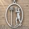Zilveren hanger korfbal.
Silber Anhänger Korfball.
Sterling silver pendant Korfball.
Ciondolo in argento Korfball.