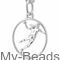 Sterling silver handball pendant MB436 with female handball player